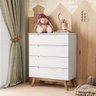 Cômoda Infantil Retrô com 4 Gavetas Alpi - Branco Acetinado - 1