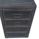 Ver imagem 4 de Gaveteiro Industrial Black com Chapas de Ferro - 4 Gavetas e 4 Rodízios