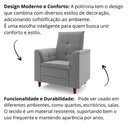 Ver imagem 5 de Poltrona Decorativa Estofada Confortável Sala Miley Veludo Cinza