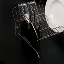 Ver imagem 4 de Escorredor de Louças com Porta Talher e Suporte para Copos para Bancada Cromado