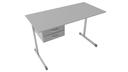 Ver imagem 1 de Mesa Escritório Economica com 2 gavetas 1,20 x 0,60 - Cinza