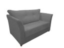Ver imagem 2 de Namoradeira Decorativa Isis Suede Cinza Pés Madeira Ms Decor