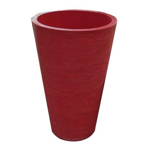 Vaso Planta 75x50 Redondo Cônico Polietileno - VINHO BORDO 021
