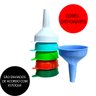 Kit com 4 Funil Plastico Multiuso Nº2 Cores Sortidas - 4