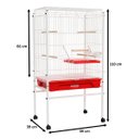 Ver imagem 2 de Viveiro Grande para Calopsita Papagaio Ringneck Aves Luxo - Vermelho