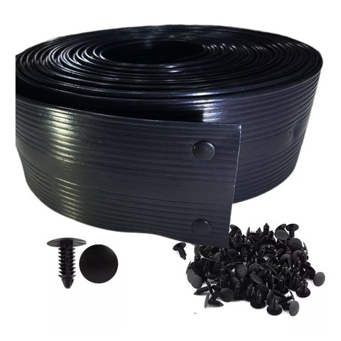 Protetor Fechamento de Portão Grade Preto 50 Mts + Grampos Fixação