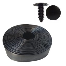 Protetor Fechamento de Portão Grade Preto 50 Mts + Grampos Fixação - 1