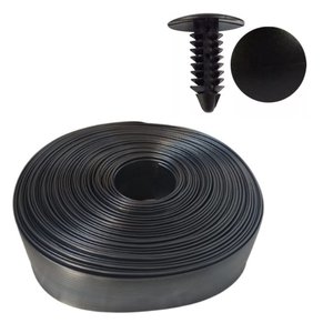 Protetor Fechamento de Portão Grade Preto 50 Mts + Grampos Fixação