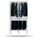 Ver imagem 1 de Arara cabideiro aramado trilho parede closet loja suspenso Br 1,30 m