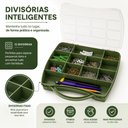 Ver imagem 3 de Maleta Multiuso 12 Divisorias Caixa Organizadora Plastica Porta Parafusos Micangas Pesca Costura Gav