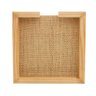 Porta Guardanapo De Madeira Pinus C/Sisal Natural 16X16X4Cm - 4