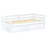 Cama Infantil Slim com 02 Gavetas Madeira Maciça Branco Housin - 2