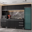 Ver imagem 1 de Cozinha Completa Premium Ravena 240cm com Torre Quente:Preto