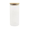 Pote de Vidro com Tampa de Bambu Oikos 1,6l Hermético Redondo - 1
