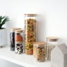 Pote de Vidro com Tampa de Bambu Oikos 1,6l Hermético Redondo - 3
