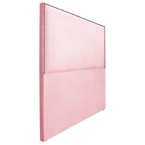 Cabeceira King Bali P02 195 cm Para Cama Box Suede Rosa Bebê