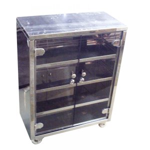 Armário com rodas e portas em policarbonato Therj ARPP AISI 430 (C)70cm x (L)30cm x (A)120cm