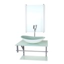 Ver imagem 1 de GABINETE DE VIDRO PARA BANHEIRO 60CM AC CUBA OVAL BRANCO FULL COM TORNEIRA CROMADA