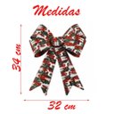 Ver imagem 2 de Kit 6 Enfeites Árvore Natal Laço Decorado Figuras Natalinas 34cm