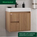 Ver imagem 5 de Conjunto para Banheiro Nicole 60 cm com Lavatório e Espelheira - Fabribam Gabinetes