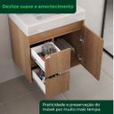Ver imagem 6 de Conjunto para Banheiro Nicole 60 cm com Lavatório e Espelheira - Fabribam Gabinetes