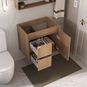 Ver imagem 4 de Conjunto para Banheiro Nicole 60 Cm com Lavatório e Espelheira - Fabribam Gabinetes