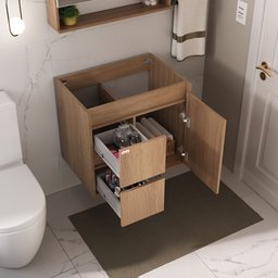 Conjunto para Banheiro Nicole 60 Cm com Lavatório e Espelheira - Fabribam Gabinetes - 4