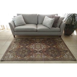 Tapete P/ Sala E Quarto Marrom Antiderrapante 200X140Cm - 1
