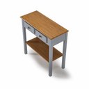 Ver imagem 3 de Aparador 2 Gavetas Clássico Pequeno MDF Montado Ecomem Prateleira Cinza - Imbuia