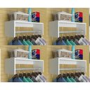 Ver imagem 2 de Kit 4 Cabideiros De Parede Arara Porta Roupas Quarto Moderno Vintage