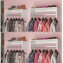 Ver imagem 1 de Kit 4 Cabideiros De Parede Arara Porta Roupas Quarto Moderno Vintage