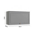 Ver imagem 3 de Armário Aéreo para Cozinha 80cm Americana Cinza Crystal