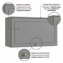 Ver imagem 5 de Armário Aéreo para Cozinha 80cm Americana Cinza Crystal