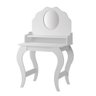 Penteadeira Infantil com Espelho Banqueta MDF Branco - 2