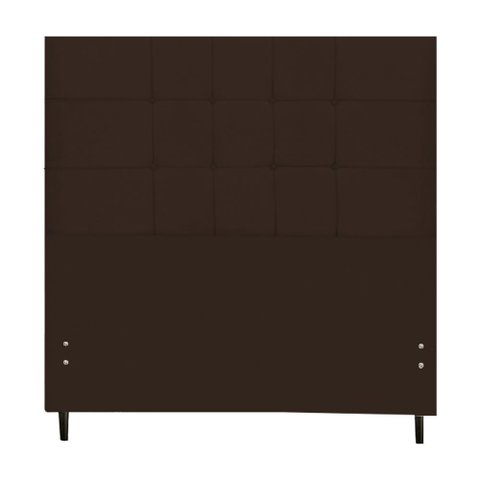 Cabeceira Casal King Size 195 Cm Maveric Marrom para Cama Box Estofada -