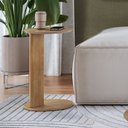 Ver imagem 3 de Mesa Apoio Sofa Chanfrada Pe Madeira Hanover 28020 Artesano