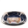 Jogo com 3un Assadeiras Travessas de Vidro Brancas Grandes P/ Forno Carine - 7