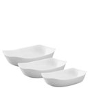 Ver imagem 2 de Jogo com 3un Assadeiras Travessas de Vidro Brancas Grandes P/ Forno Carine