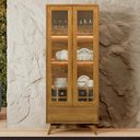 Ver imagem 2 de Cristaleira Clássica Adega Vitrum Naturalle 2 Portas de Vidro com Led