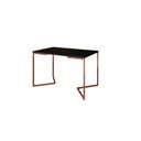 Ver imagem 3 de Mesa de Jantar Industrial Base Ferro Cobre em V Tampo 137x90 Preto 4 Cadeiras Eames Madeira Assento 
