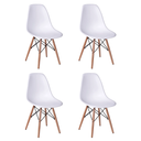 Ver imagem 6 de Mesa de Jantar Industrial Base Ferro Cobre em V Tampo 137x90 Preto 4 Cadeiras Eames Madeira Assento