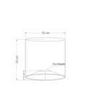 Ver imagem 3 de Cúpula Abajur e Luminária em Tecido Cilíndrica Vivare Cp-8005 Ø18x18cm - Bocal Europeu - Algodão Crú