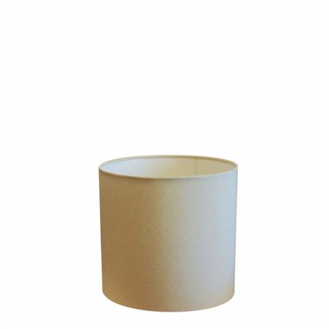 Cúpula Abajur e Luminária em Tecido Cilíndrica Vivare Cp-8005 Ø18x18cm - Bocal Europeu - Algodão Crú