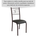Ver imagem 4 de Kit 6 Cadeiras Ella Estrutura em Aço Marrom e Tecido Preto
