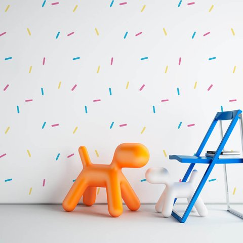 Papel de Parede Infantil - Granulado Colorido Arte Destaque 3 Metros