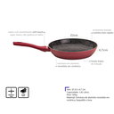 Ver imagem 2 de Frigideira Indução Rubi Cerâmica 22cm Linha Cook Mimo Style