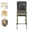 Ver imagem 4 de Mesa Bistrô e 2 Banquetas Roma Fendi Corda Estofado 7 Trama Preto