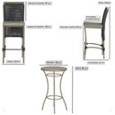 Ver imagem 2 de Mesa Bistrô e 2 Banquetas Roma Fendi Corda Estofado 7 Trama Preto