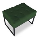 Ver imagem 3 de Puff Lisa Suede Base Metálica Industrial Preto - Pallazio Cor Verde