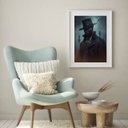 Ver imagem 2 de Quadro Umbanda Exu Capa Preta - 60x48cm:madeira Preta